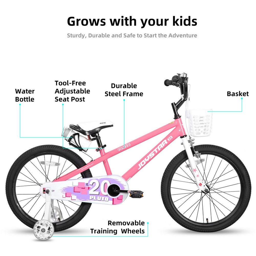JOYSTAR Pluto 2.0 Kids Bike with Flash Training Wheels