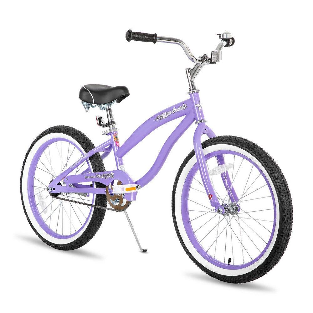 womens cruiser bicycles JOYSTAR 20 24 26 Inch Beach Cruiser Bike Purple / 24 Inch