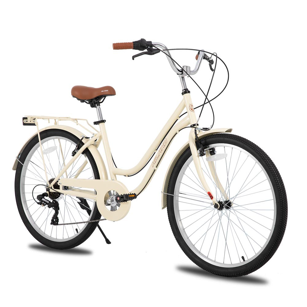 womens crusier bicycle VIRIBUS Beach Cruiser Bike for Women, 24 inch Bike with Basket & Rack 1 Speed, Retro Step Through Cruiser for Petite Short Women Female Ladies City Commuter, White inch three Firmstrong Bella Classic 3 Speed