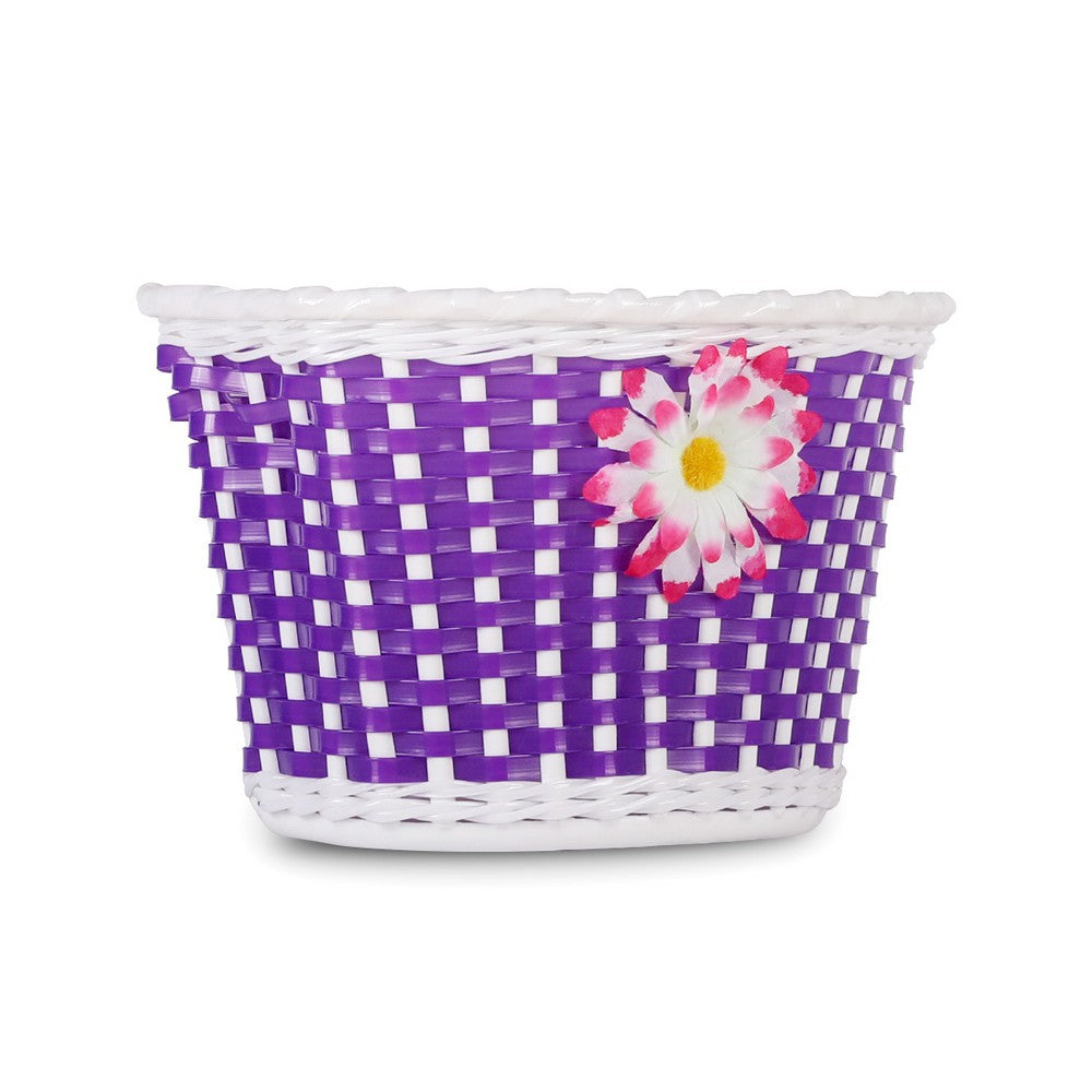 JOYSTAR Kids Bike Basket with Flower