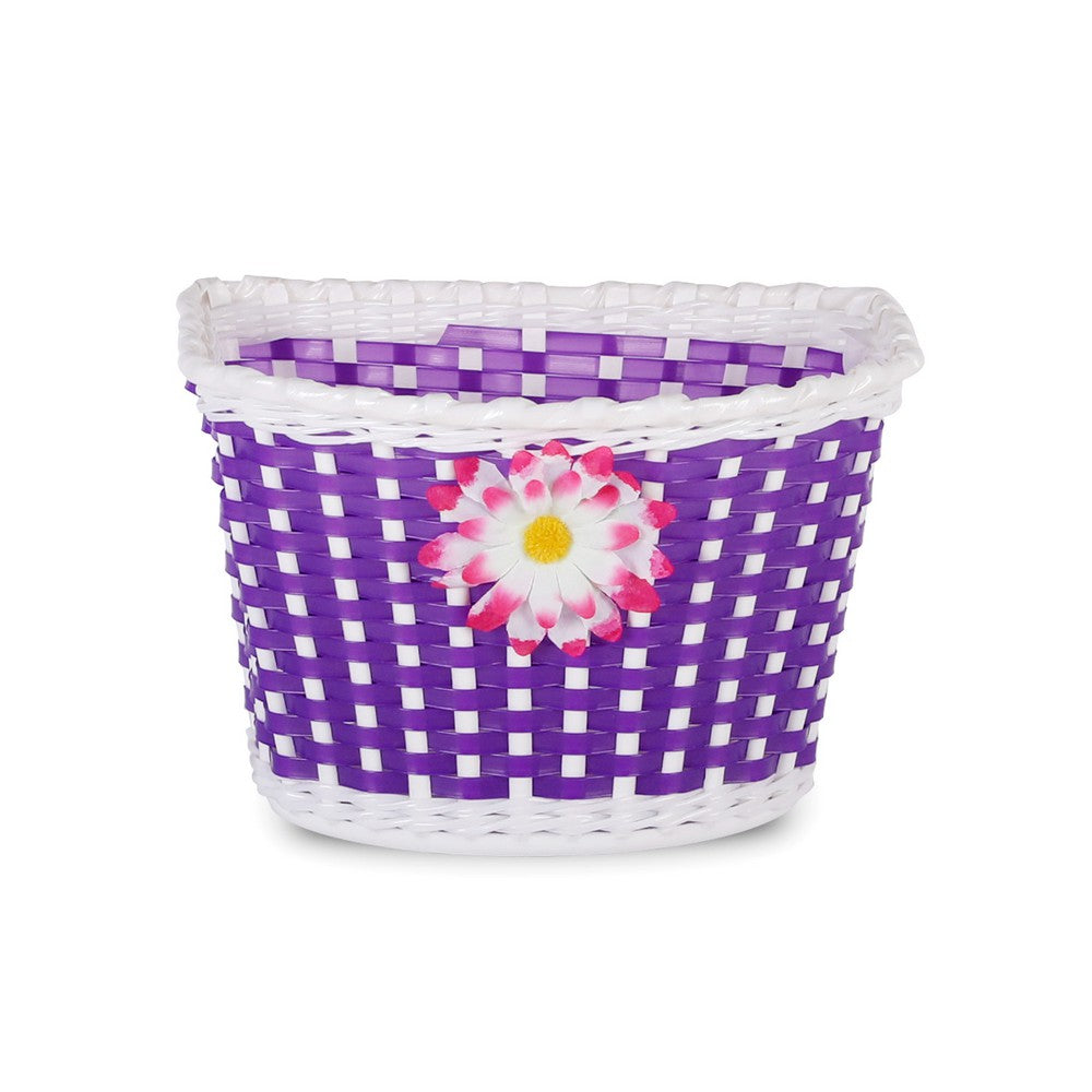 JOYSTAR Kids Bike Basket with Flower