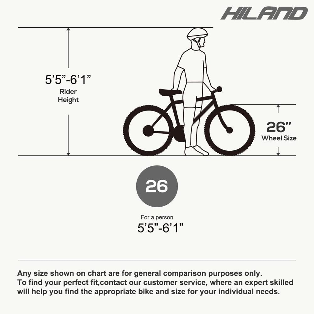 HILAND Generation 26 Inch Mountain Bike Full-Suspension 21 Speeds Drivetrain