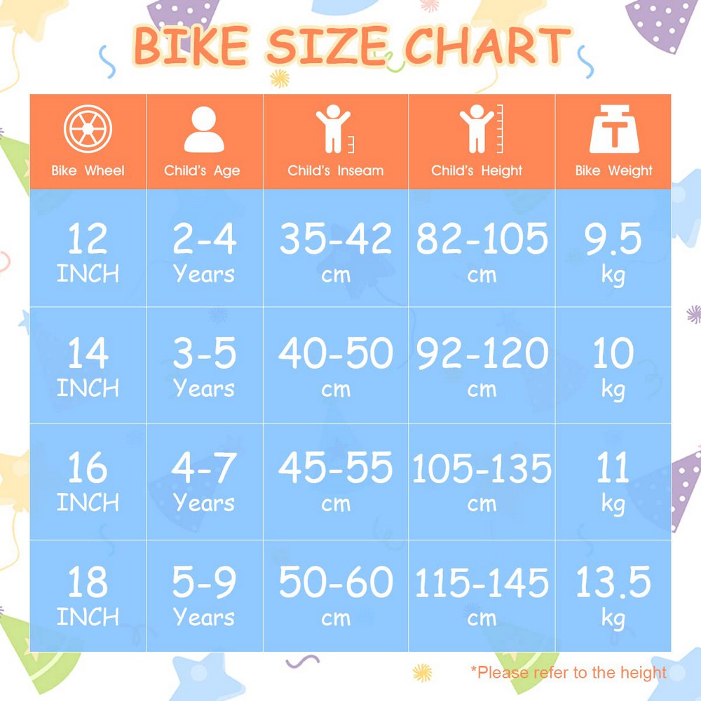 JOYSTAR Macarons Rainbow Girls Bike for 3-7 Years Dual Handbrake