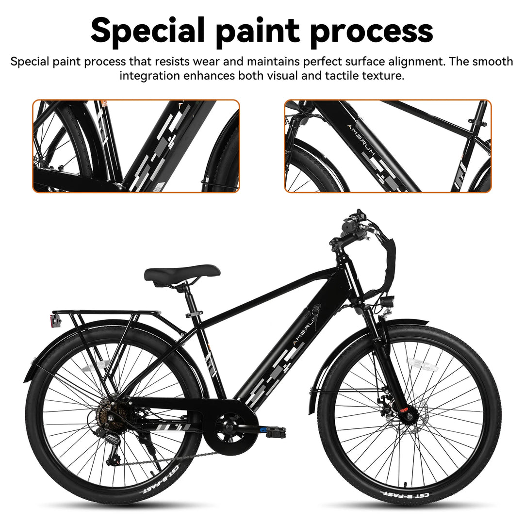 Hiland 26 inch Electric Bike for Adults with 500w Brushless Motor, 40Miles 20mph Electric Mountain Bike with 36V 7.8ah Removable Battery UL2849,Green