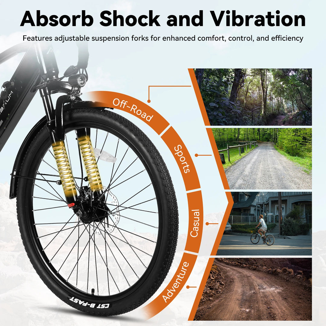 JOYSTAR 26" Electric Bike for Adults with 500W Brushless Motor HILAND