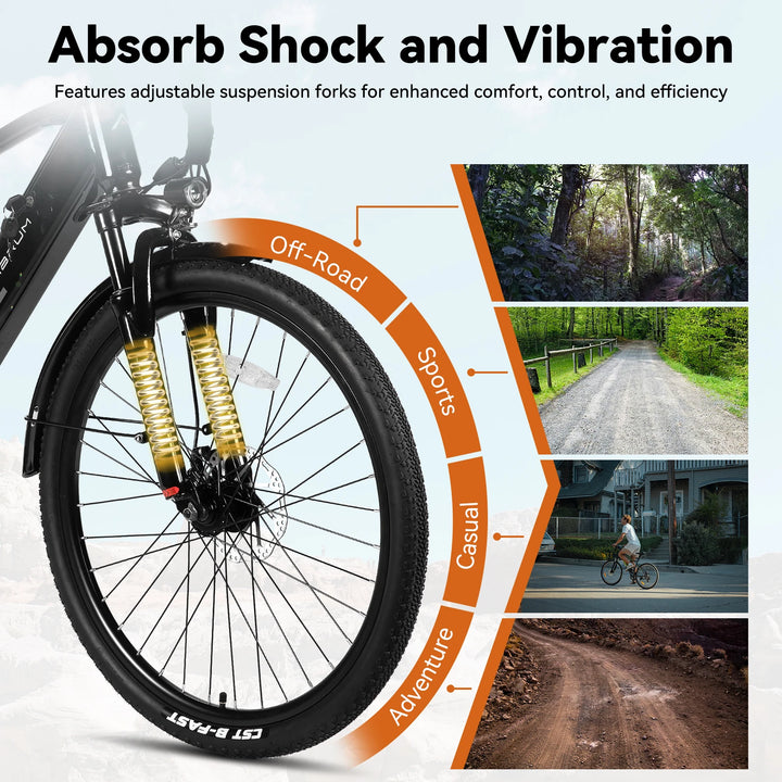 JOYSTAR 26" Electric Bike for Adults with 500W Brushless Motor HILAND