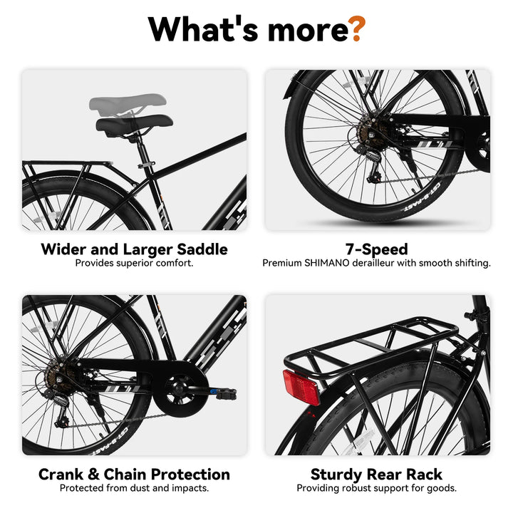 JOYSTAR 26" Electric Bike for Adults with 500W Brushless Motor HILAND