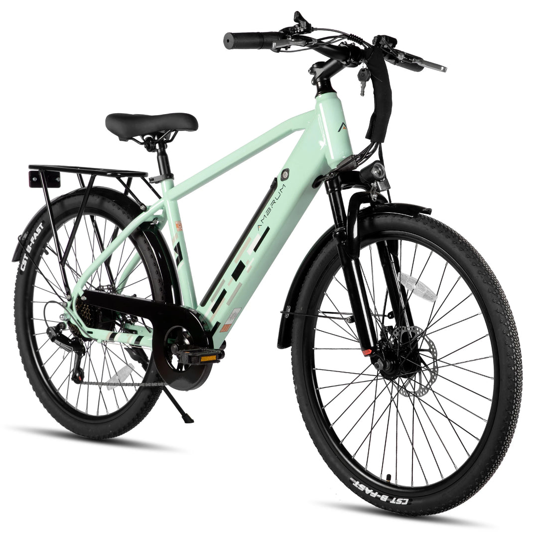 Hiland 26 inch Electric Bike for Adults with 500w Brushless Motor, 40Miles 20mph Electric Mountain Bike with 36V 7.8ah Removable Battery UL2849,Green