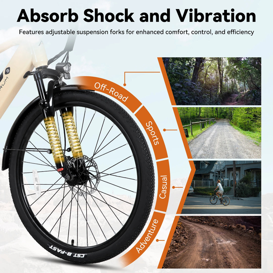 JOYSTAR 26" Electric Bike for Adults with 500W Brushless Motor HILAND