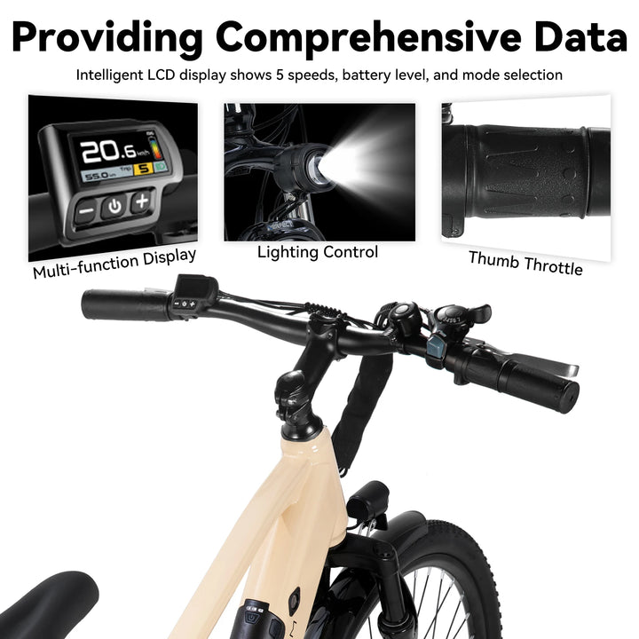 JOYSTAR 26" Electric Bike for Adults with 500W Brushless Motor HILAND