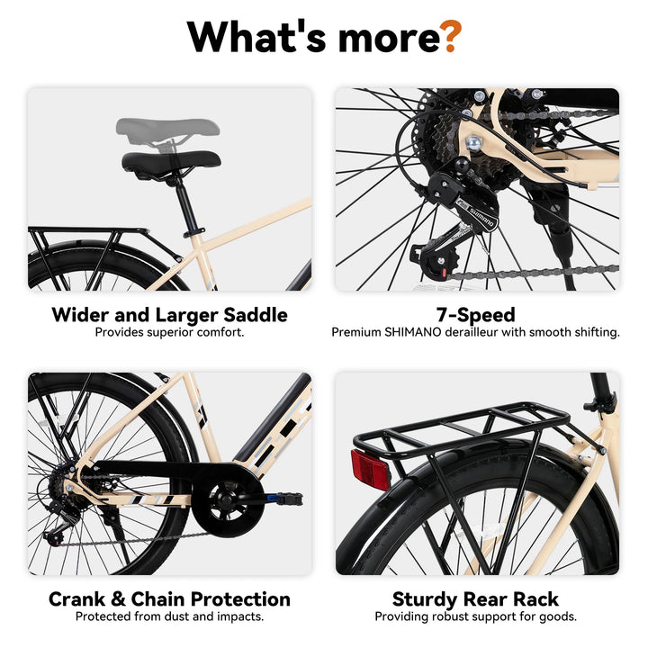 JOYSTAR 26" Electric Bike for Adults with 500W Brushless Motor HILAND