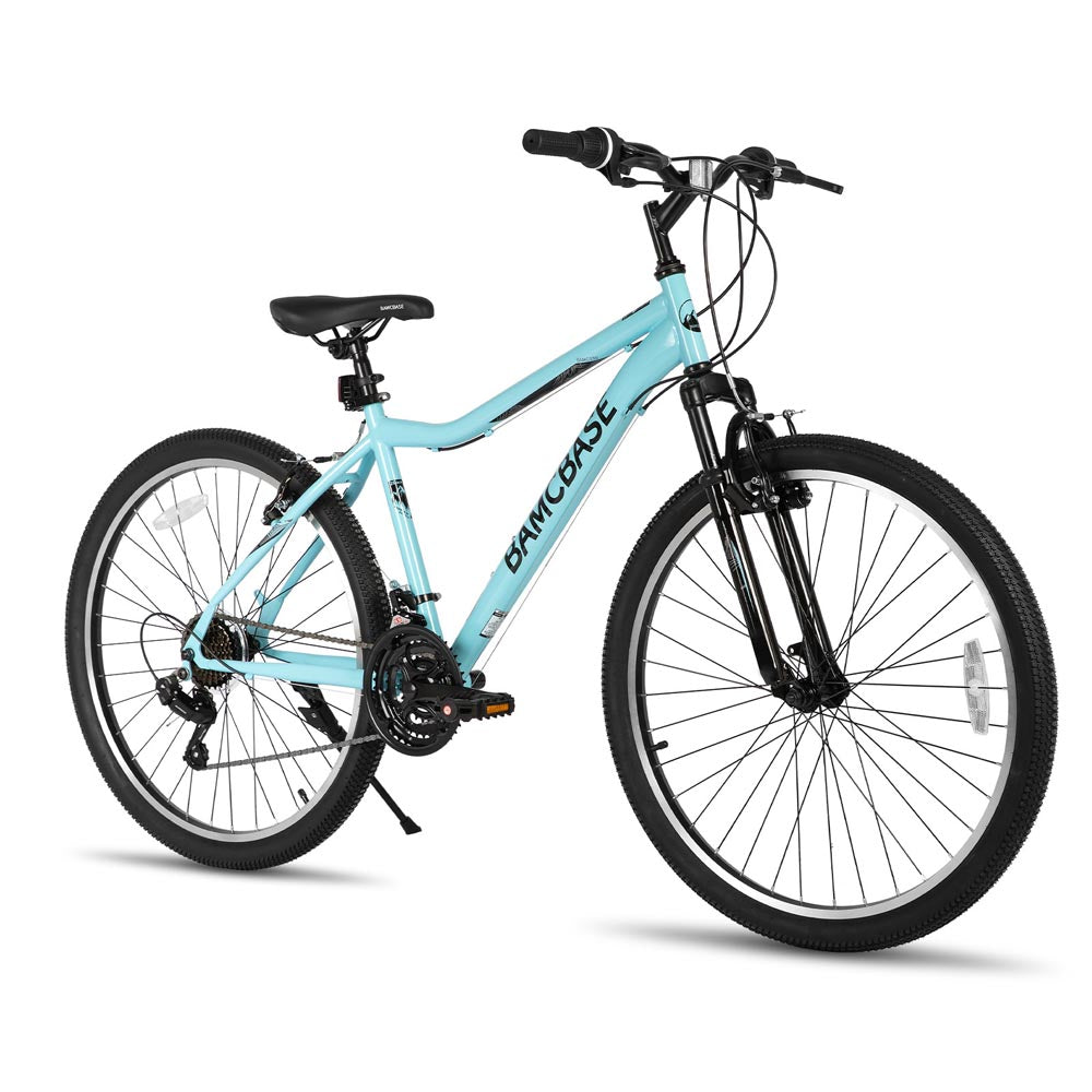 HILAND Lilac 26 Inch Womens Mens Mountain Bike 21 Speed with Suspension Fork
