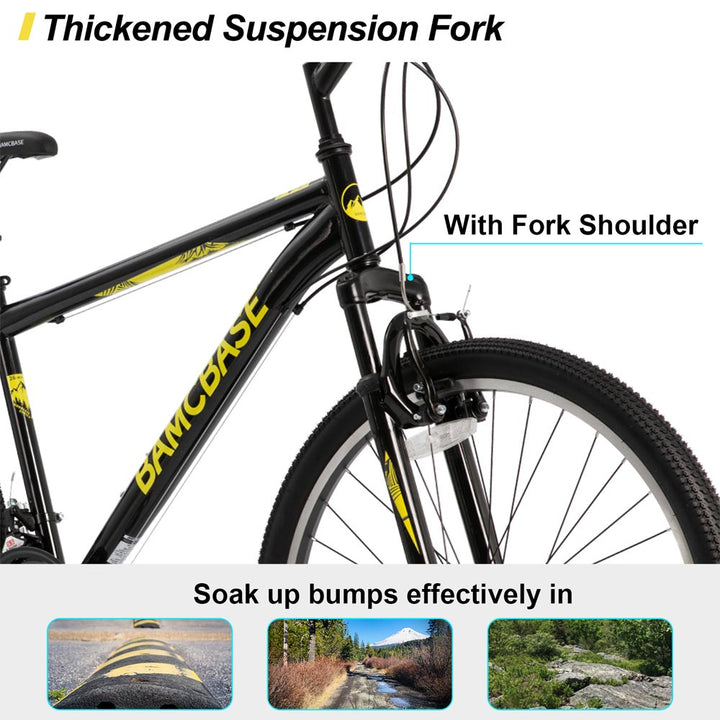 HILAND Agave 26 27.5 29 Inch Mountain Bike with 21 Speeds Hardtail Bicycle for Adults
