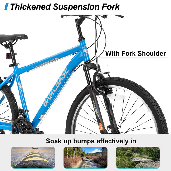 HILAND Agave 26 27.5 29 Inch Mountain Bike with 21 Speeds Hardtail Bicycle for Adults