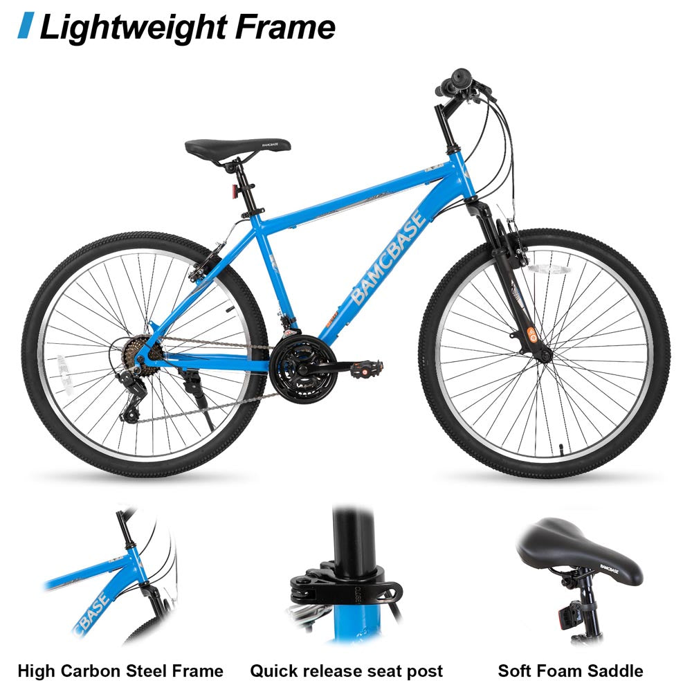 HILAND Agave 26 27.5 29 Inch Mountain Bike with 21 Speeds Hardtail Bicycle for Adults