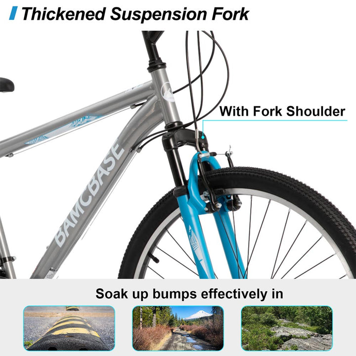 HILAND Agave 26 27.5 29 Inch Mountain Bike with 21 Speeds Hardtail Bicycle for Adults