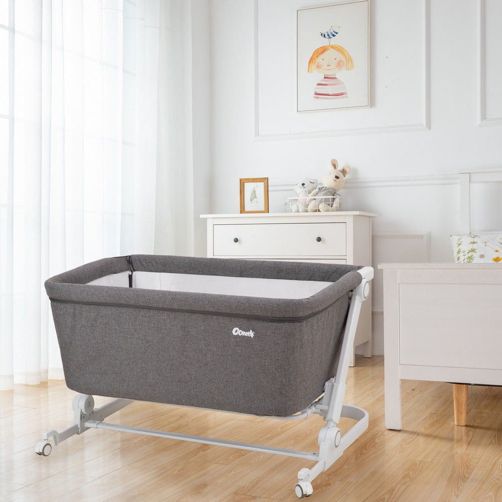 KEANO Baby Bassinet Bedside Sleeper Bedside Crib Safe Adjustable Baby Bed for Baby Infant Newborn Girls Boys - JOYSTARBIKE