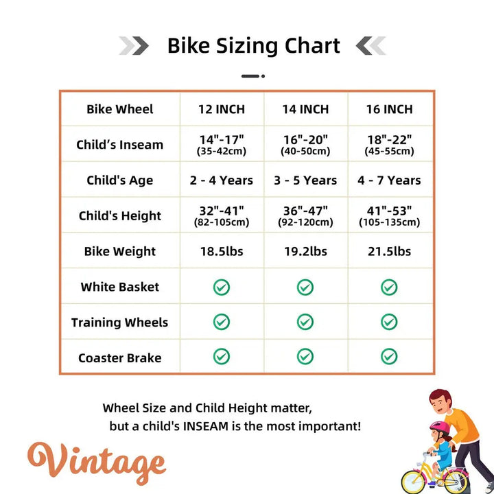 JOYSTAR Vintage Kids Bike for Boys Girls JOYSTAR