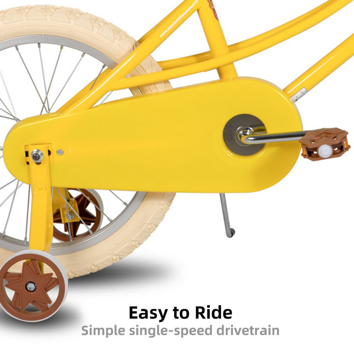 JOYSTAR Fantasy 18 Inch Girls Bike for Ages 5-8, Yellow JOYSTAR