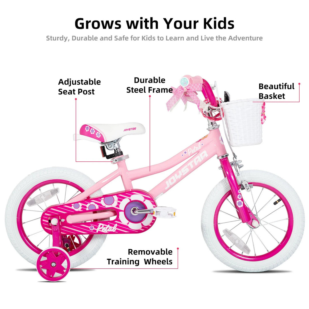 JOYSTAR Petal Girls Bike for Toddlers & Kids with Training Wheels JOYSTAR