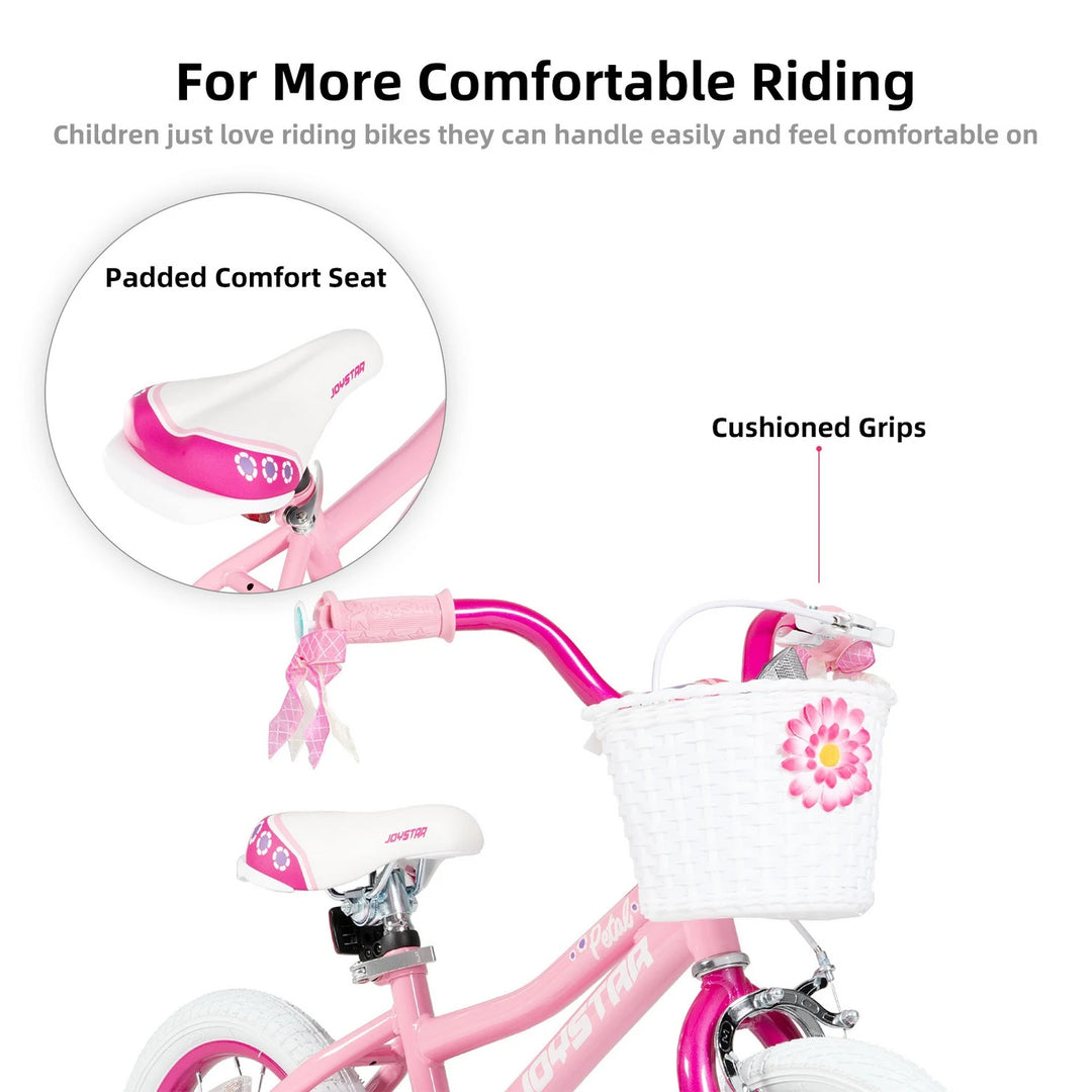 JOYSTAR Petal Girls Bike for Toddlers & Kids with Training Wheels JOYSTAR