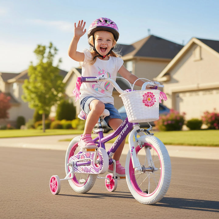 JOYSTAR Petal Girls Bike for Toddlers & Kids with Training Wheels JOYSTAR