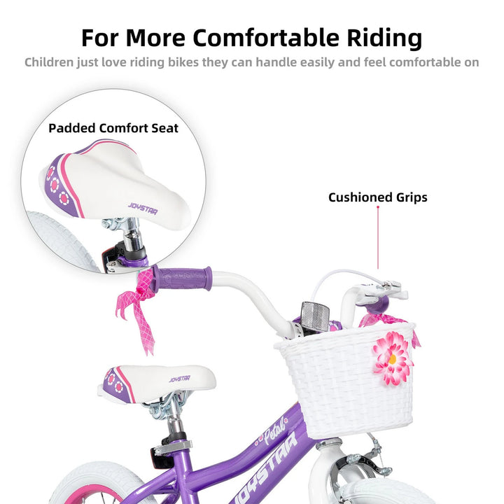JOYSTAR Petal Girls Bike for Toddlers & Kids with Training Wheels JOYSTAR
