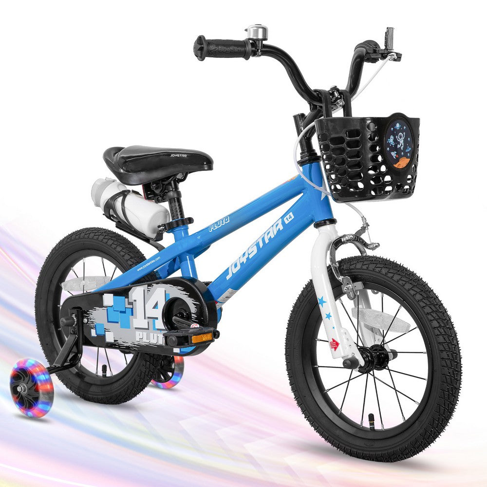 JOYSTAR Pluto 2.0 Kids Bike with Flash Training Wheels Green / 12 inch