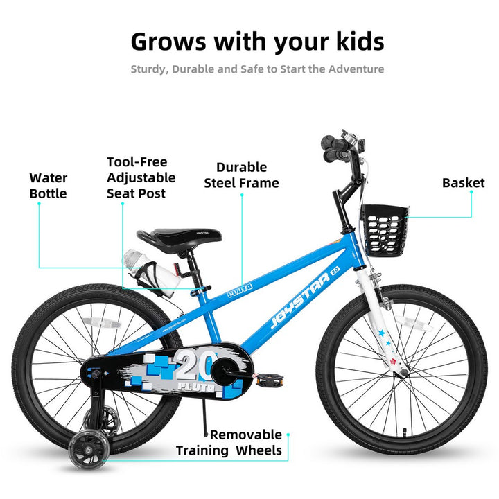 JOYSTAR Pluto 2.0 Kids Bike with Flash Training Wheels - JOYSTARBIKE