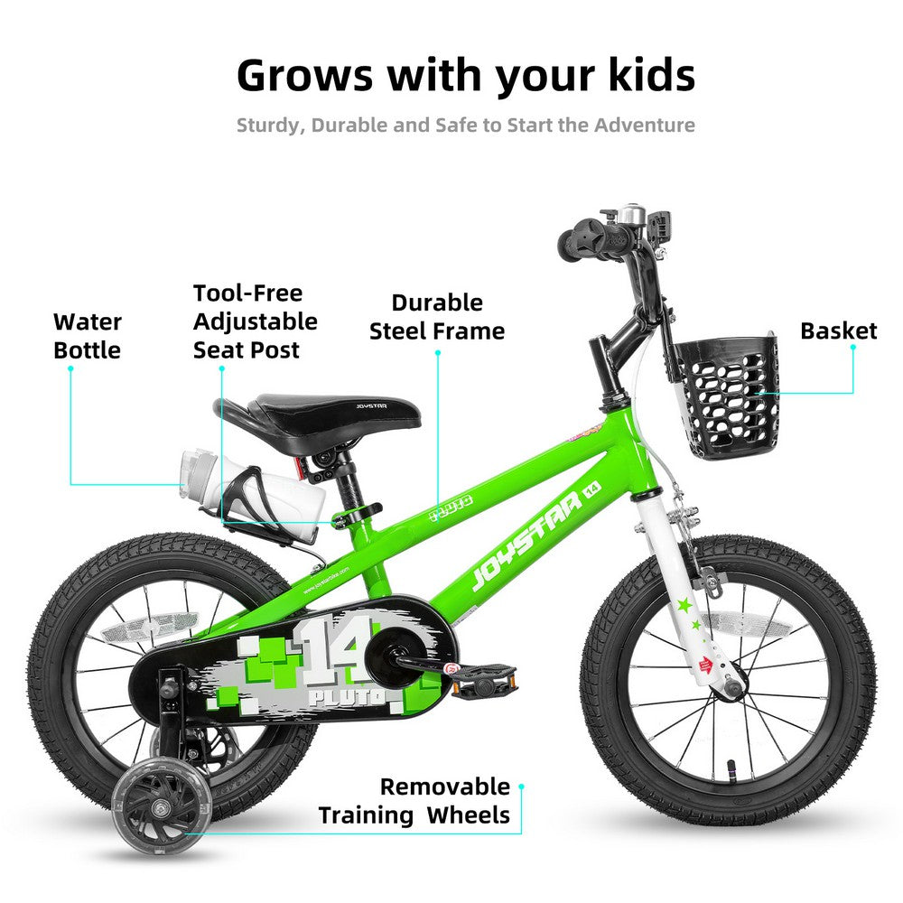 JOYSTAR Pluto 2.0 Kids Bike with Flash Training Wheels - JOYSTARBIKE