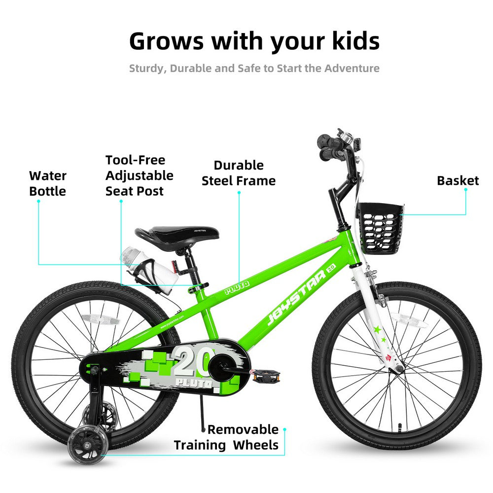 JOYSTAR Pluto 2.0 Kids Bike with Flash Training Wheels - JOYSTARBIKE