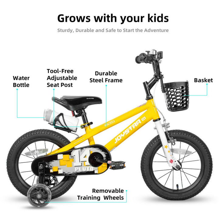 JOYSTAR Pluto 2.0 Kids Bike with Flash Training Wheels - JOYSTARBIKE