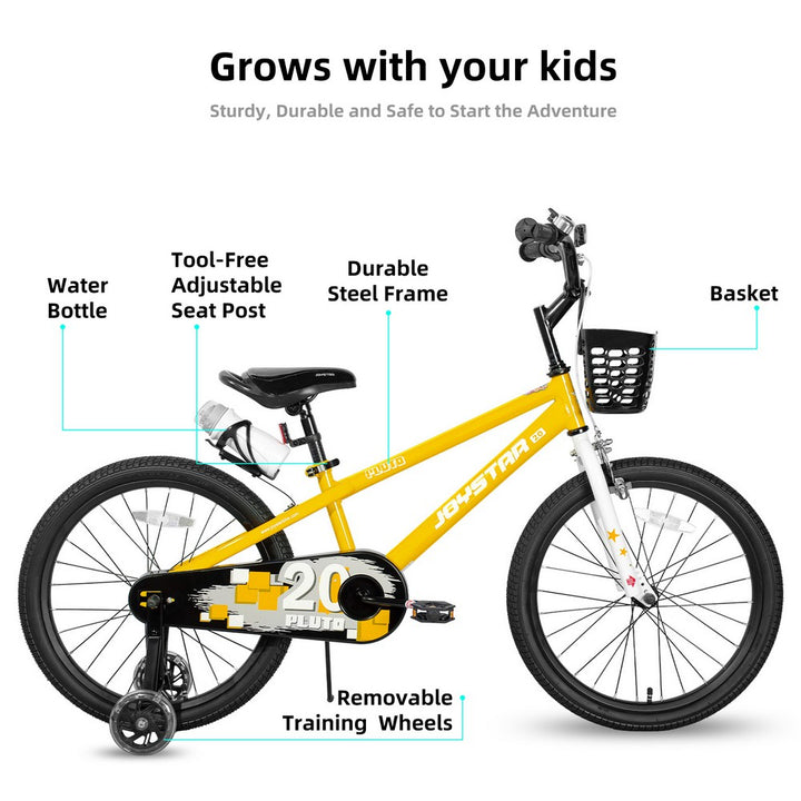 JOYSTAR Pluto 2.0 Kids Bike with Flash Training Wheels - JOYSTARBIKE