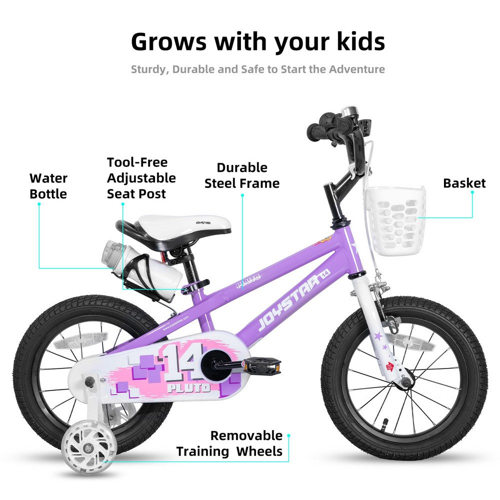 JOYSTAR Pluto 2.0 Kids Bike with Flash Training Wheels - JOYSTARBIKE