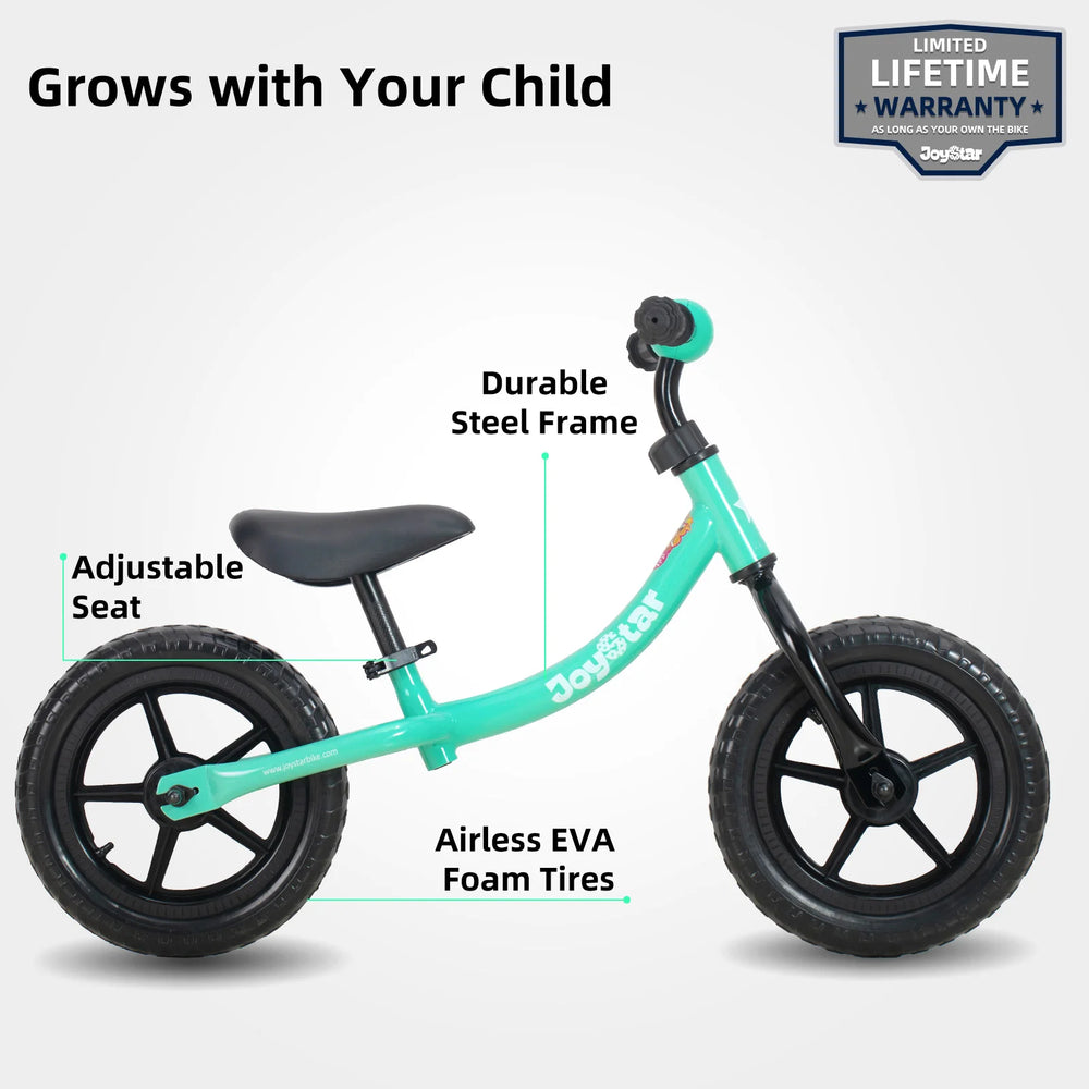 JOYSTAR Marcher 12" Kids Balance Bike Mint Green JOYSTAR