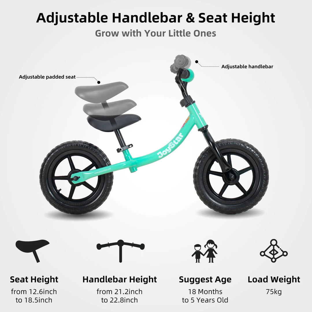 JOYSTAR Marcher 12" Kids Balance Bike Mint Green JOYSTAR