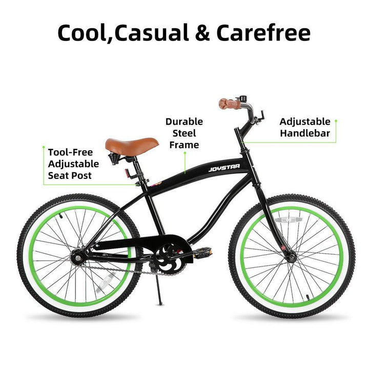 JOYSTAR 20 24 26 Inch Beach Cruiser Bike for Kids, Youth, Men and Women - JOYSTARBIKE