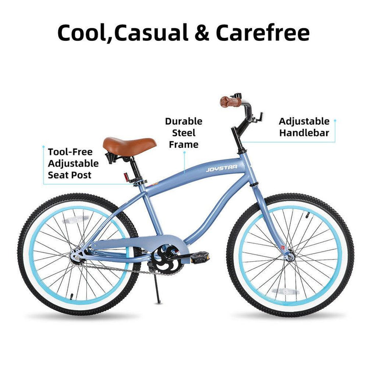 JOYSTAR 20 24 26 Inch Beach Cruiser Bike for Kids, Youth, Men and Women - JOYSTARBIKE