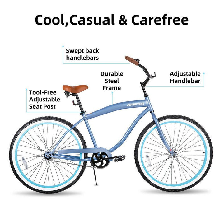 JOYSTAR 20 24 26 Inch Beach Cruiser Bike for Kids, Youth, Men and Women - JOYSTARBIKE