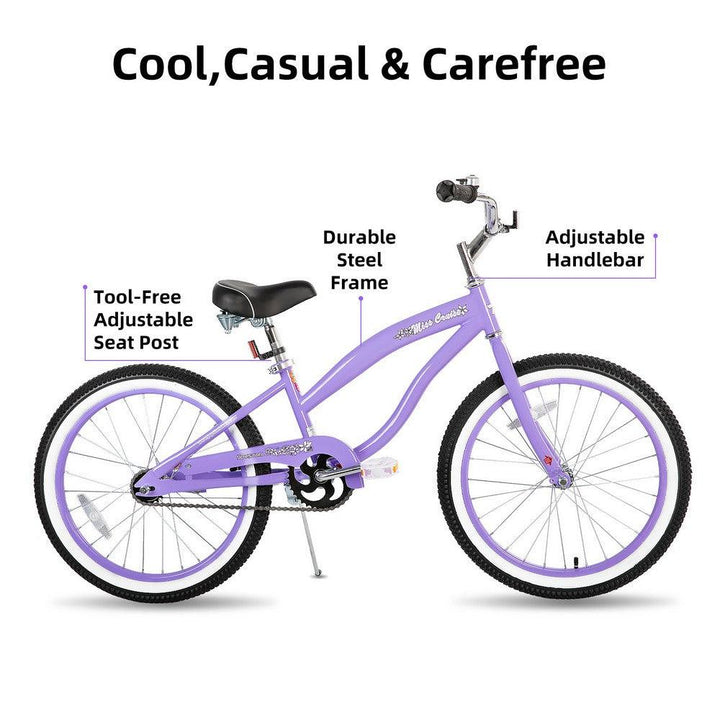 JOYSTAR 20 24 26 Inch Beach Cruiser Bike for Kids, Youth, Men and Women - JOYSTARBIKE