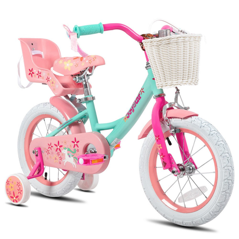 JOYSTAR Unicorn Girls Bike with Doll Carrier JOYSTAR