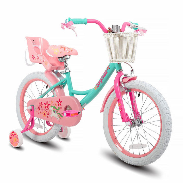 JOYSTAR Unicorn Girls Bike with Doll Carrier JOYSTAR