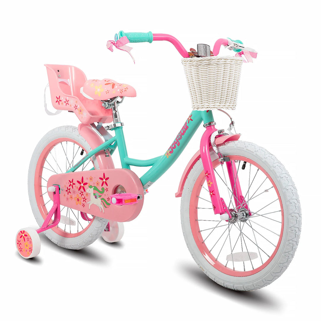 JOYSTAR Unicorn 20 Inch Girls Bike with Doll Carrier JOYSTAR
