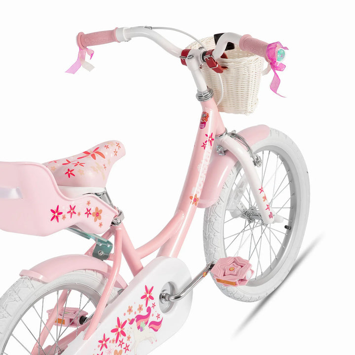 JOYSTAR Unicorn 20 Inch Girls Bike with Doll Carrier JOYSTAR