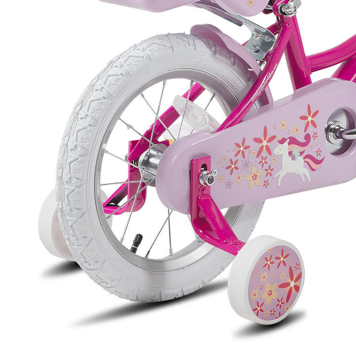 JOYSTAR Unicorn Girls Bike with Doll Carrier JOYSTAR
