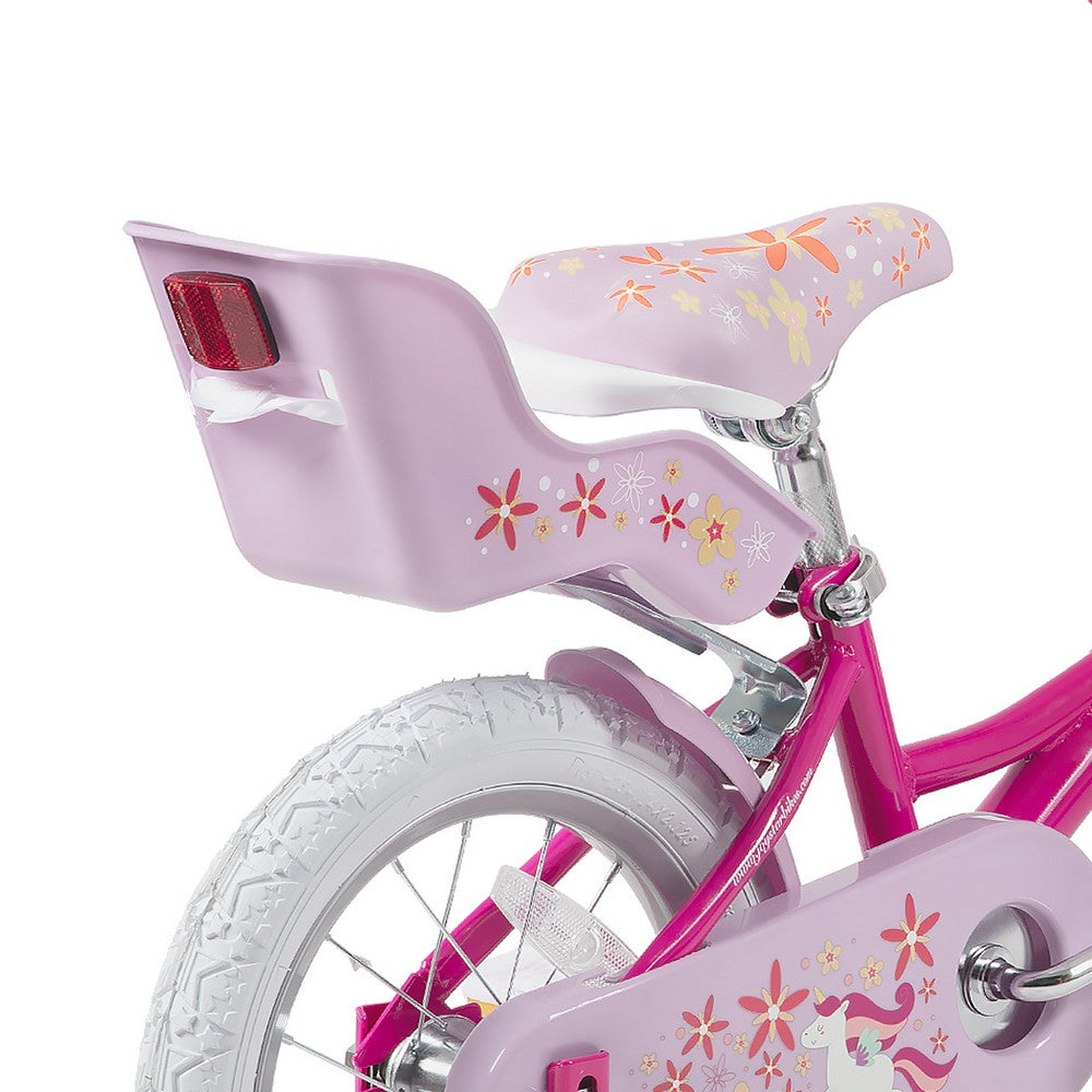 JOYSTAR Unicorn Girls Bike with Doll Carrier JOYSTAR