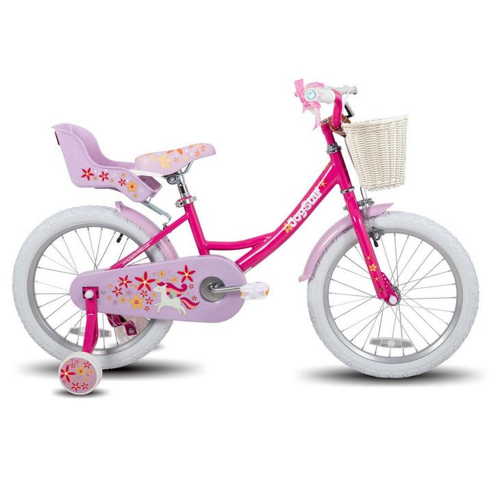 JOYSTAR Unicorn Girls Bike with Doll Carrier JOYSTAR