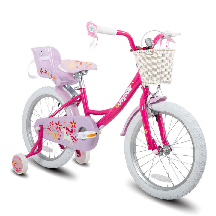 JOYSTAR Unicorn Girls Bike with Doll Carrier JOYSTAR
