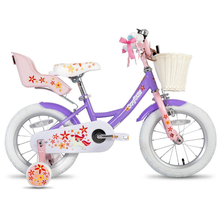 JOYSTAR Unicorn Girls Bike with Doll Carrier JOYSTAR