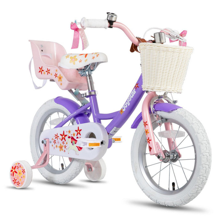 JOYSTAR Unicorn Girls Bike with Doll Carrier JOYSTAR
